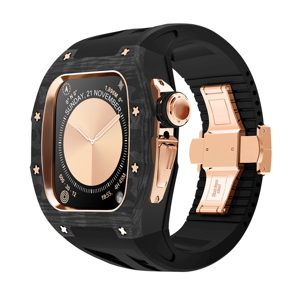 ICONIC CF Series 46mm - Case for Apple Watch Series 10 (Rose Gold)