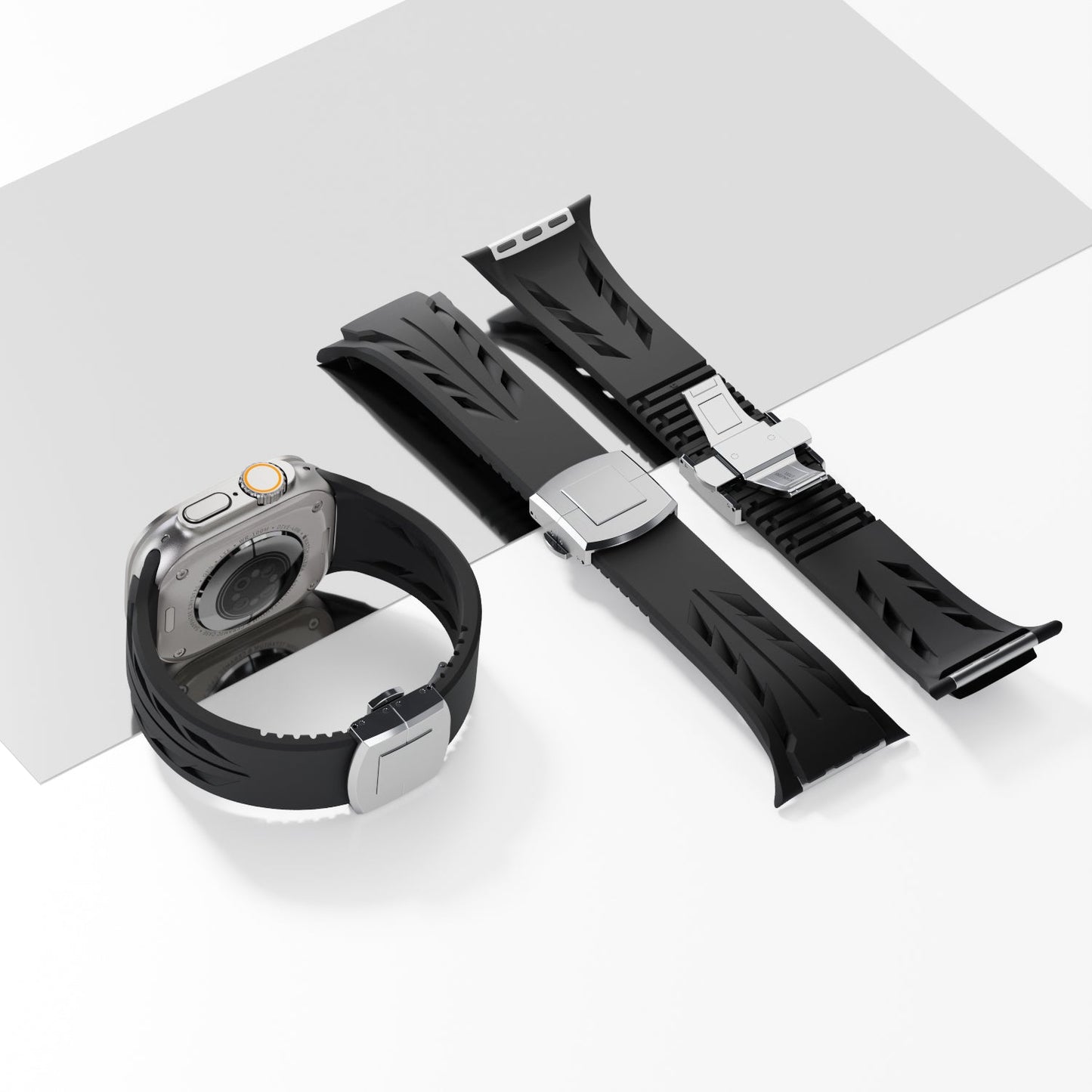 Lux Sport Silicone Strap with Stainless Steel Butterfly Clasp