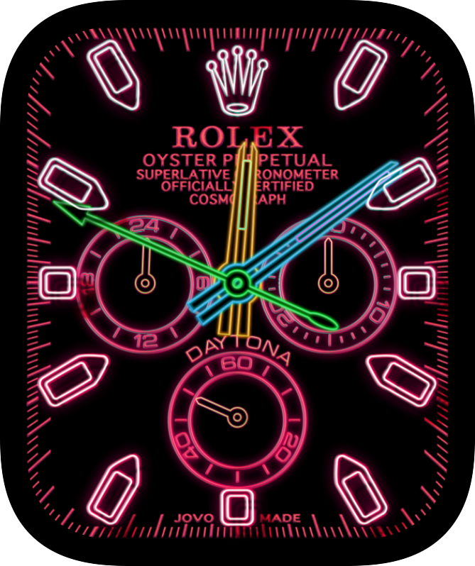 Free Apple Watch Face: Neon Daytona