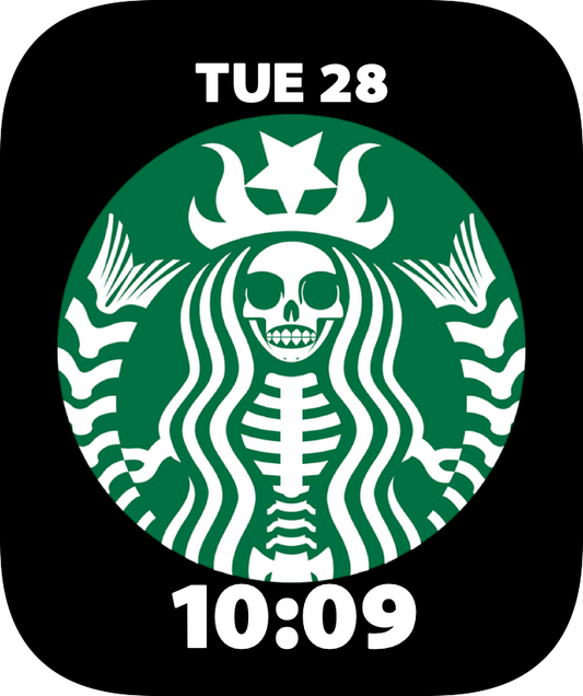 Free Apple Watch Face: Starbucks Skeleton