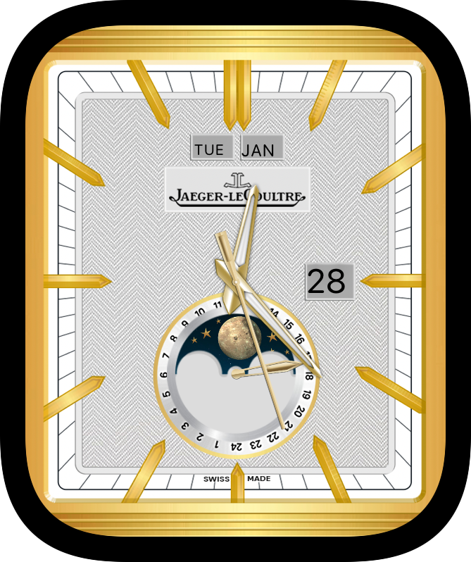 Free Apple Watch Face: JLC Reverso Moon