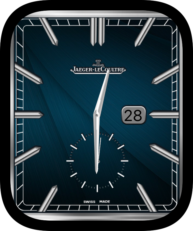 Free Apple Watch Face: JLC Reverso Blue