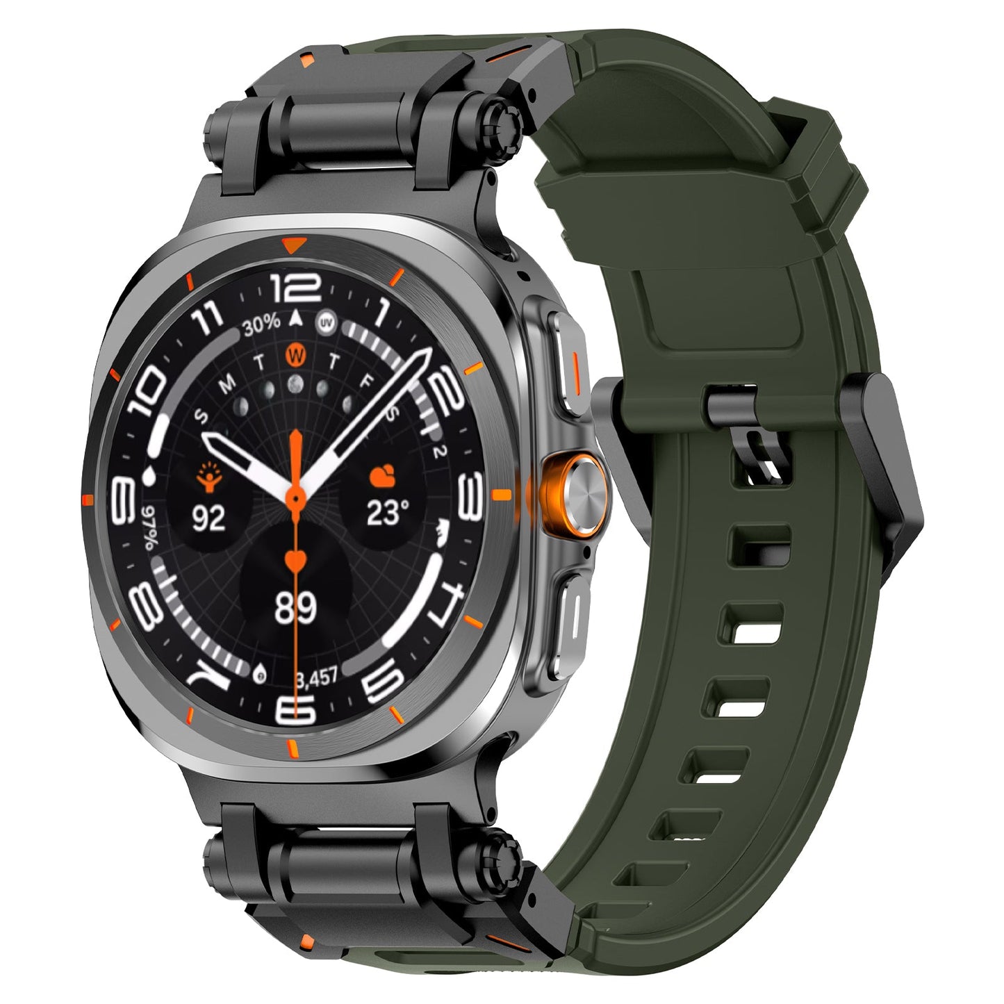 Rugged Explorer Silicone Strap for Samsung Galaxy Watch 7 Ultra