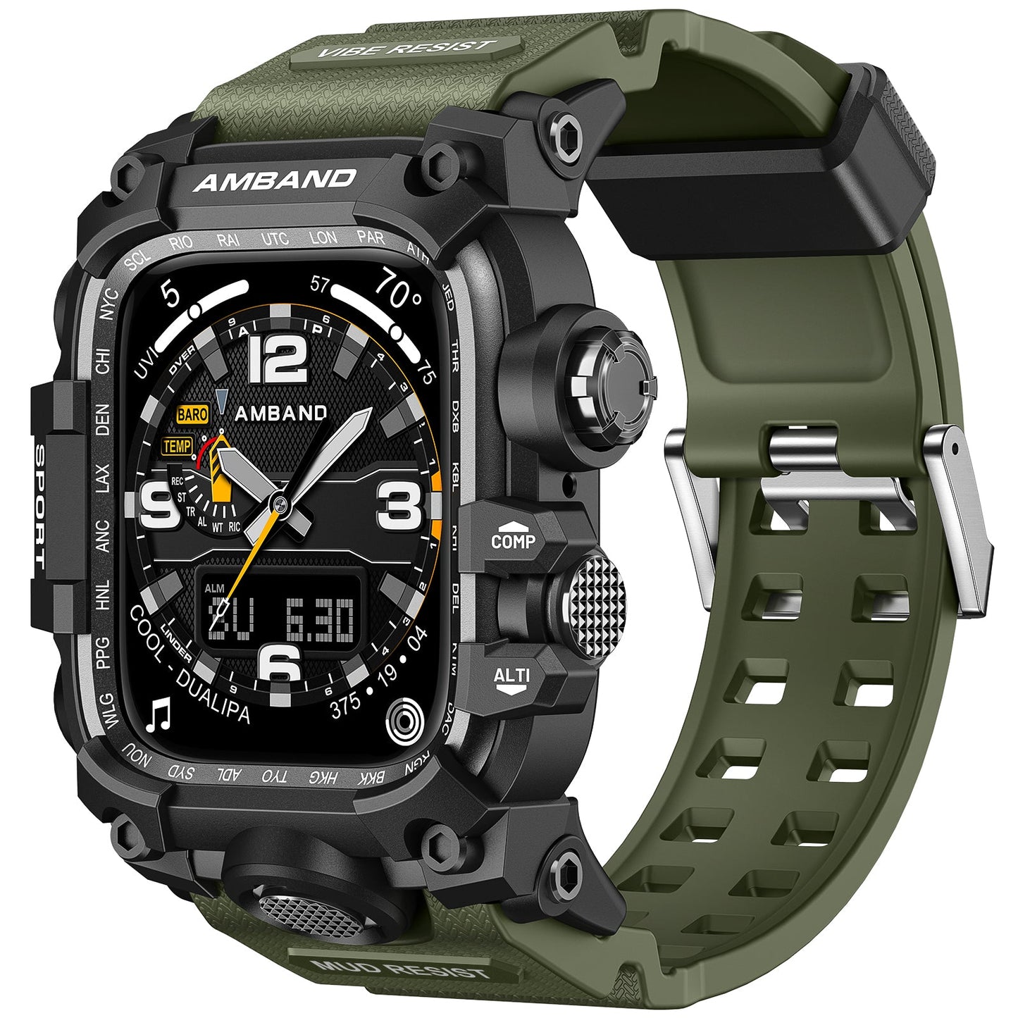 TOUGH M3 46mm - Case for Apple Watch Series 10 (Black Army Green)