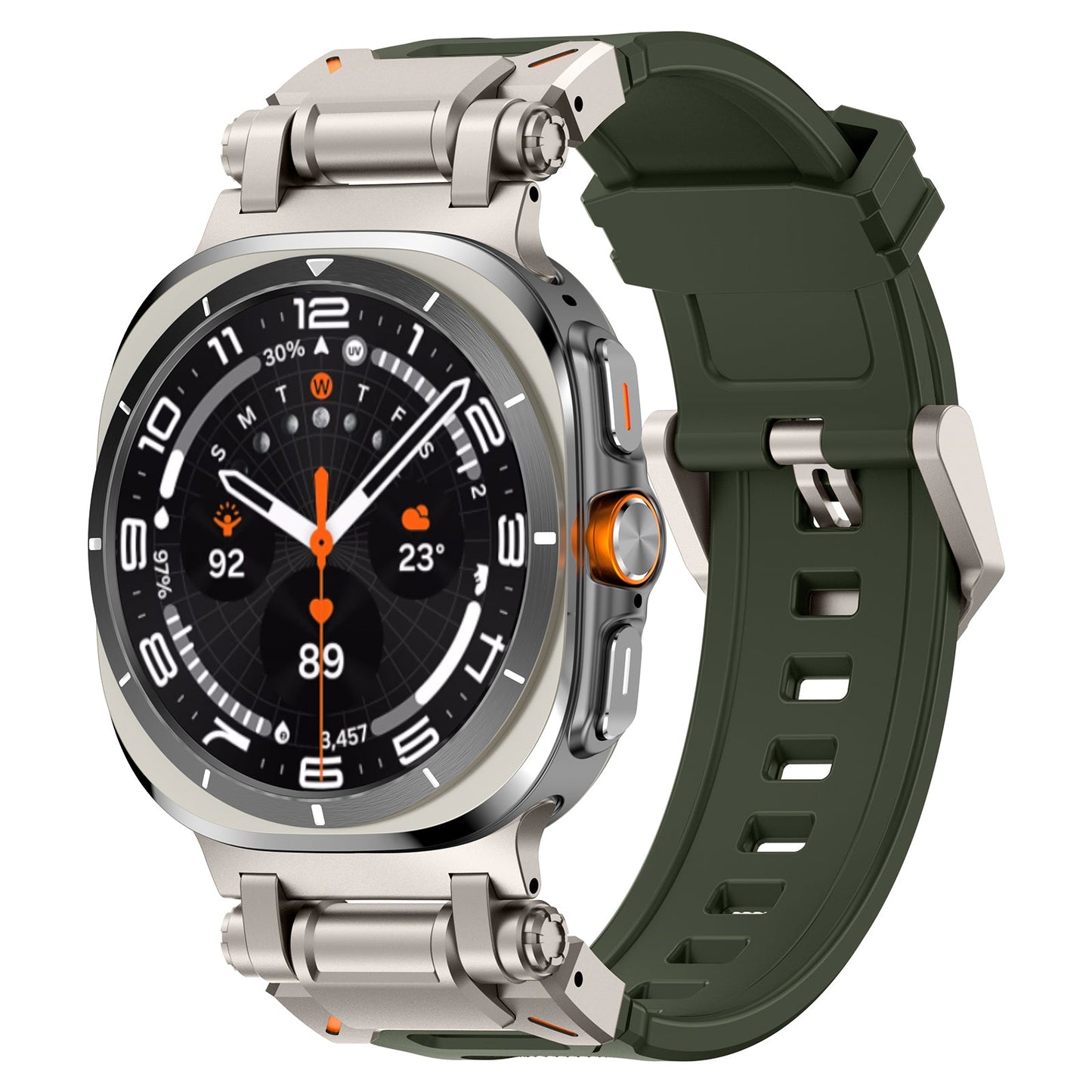 Rugged Explorer Silicone Strap for Samsung Galaxy Watch 7 Ultra