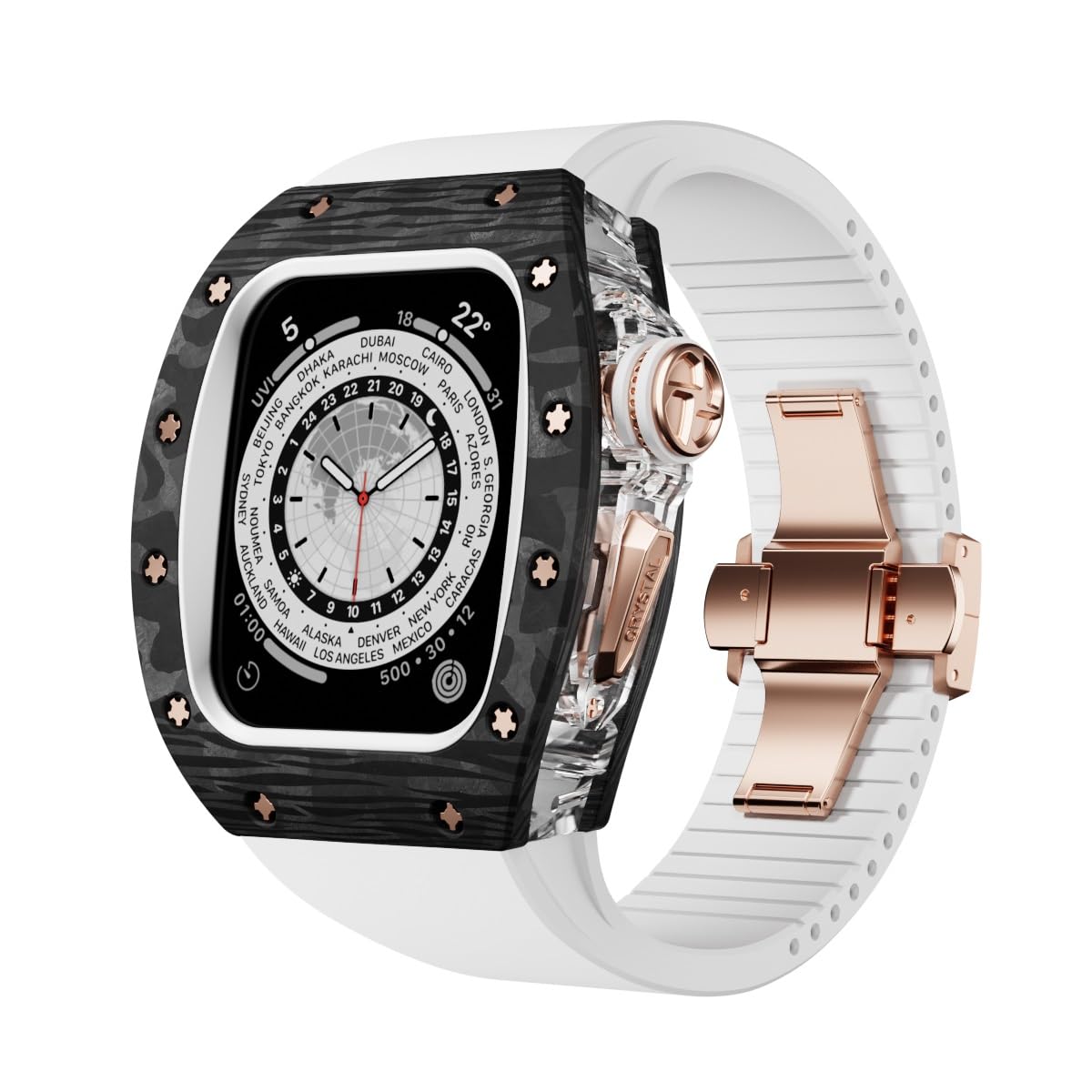 CRYSTAL CF Series 44mm - Case for Apple Watch (Rose Gold)