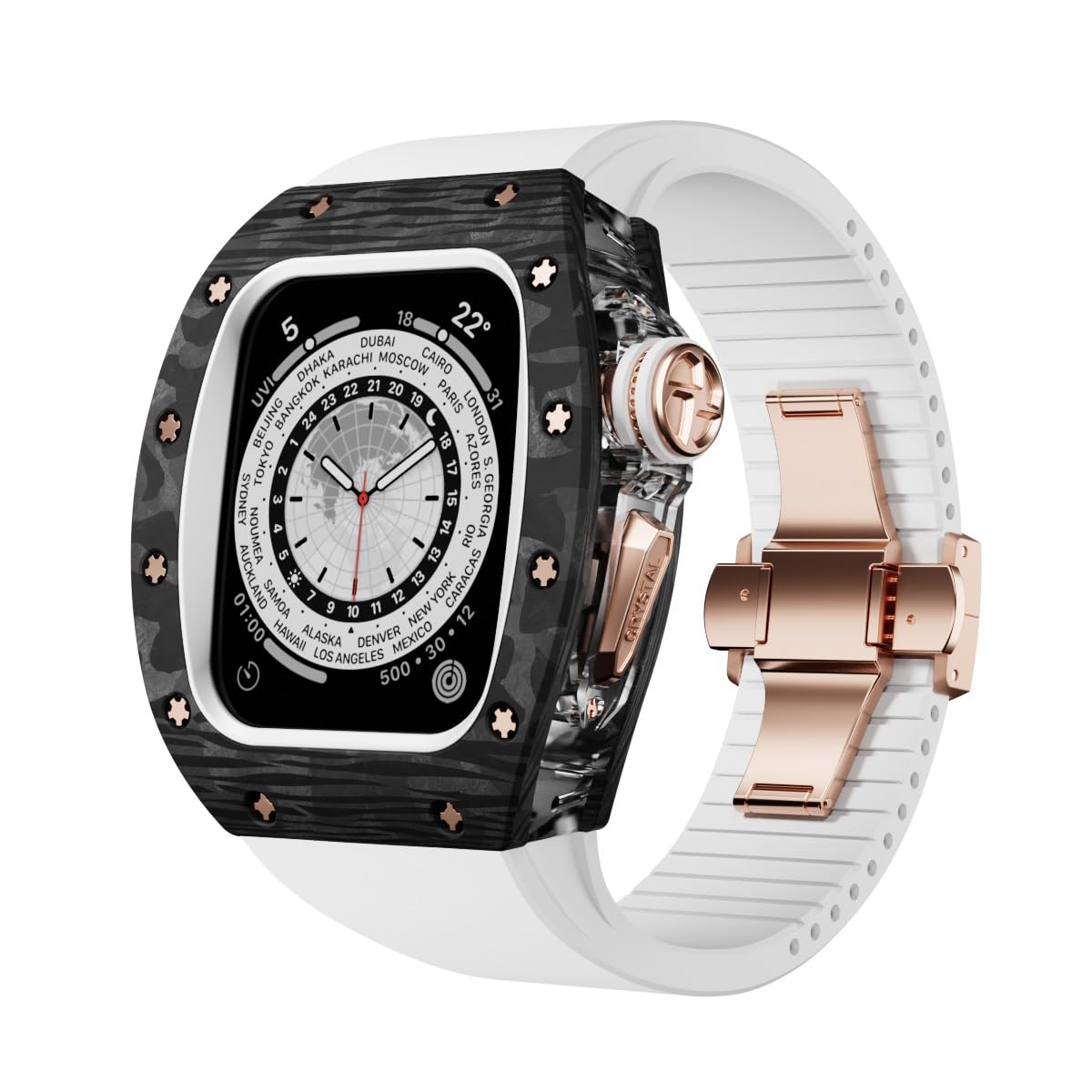 CRYSTAL CF Series 45mm - Case for Apple Watch (Rose Gold)