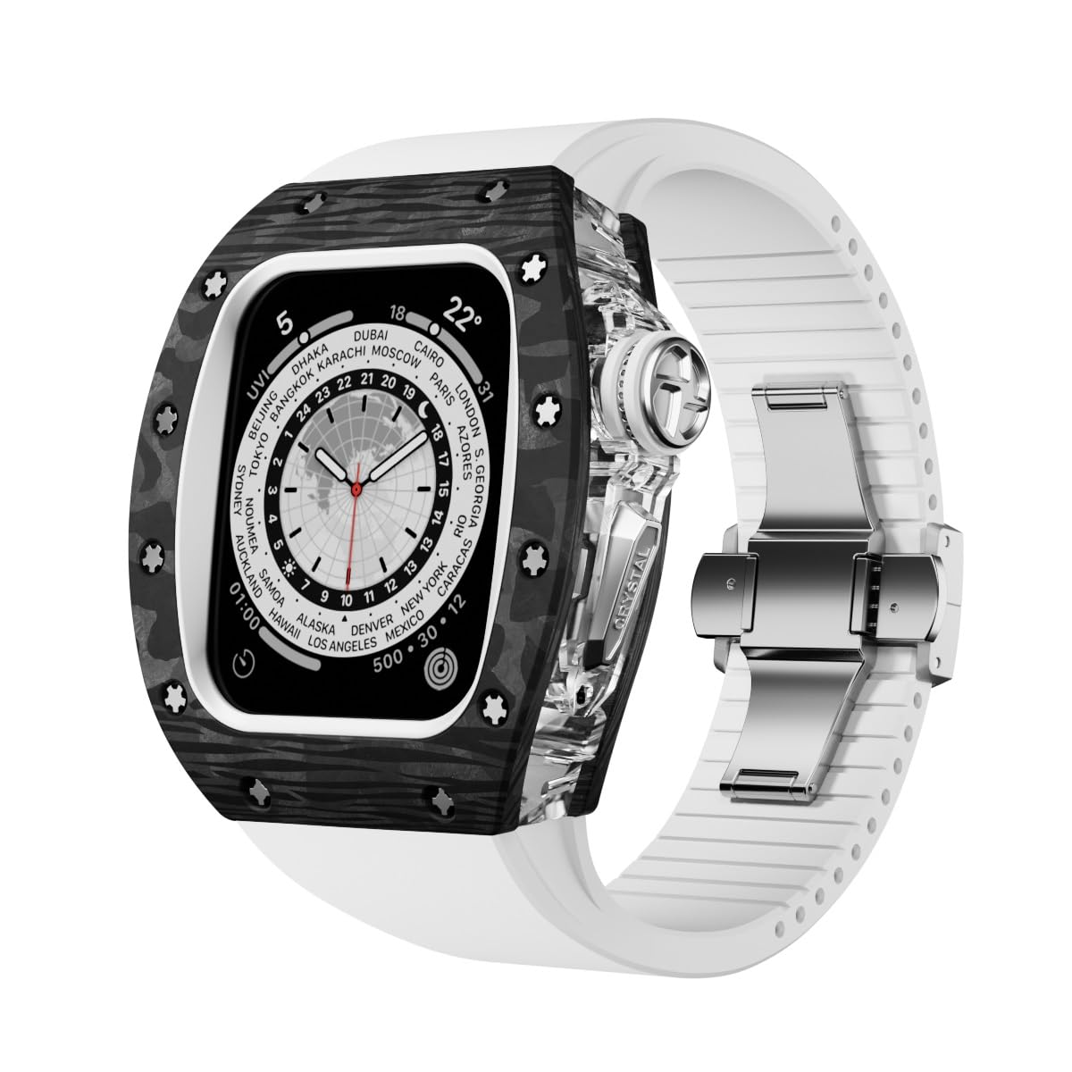 CRYSTAL CF Series 44mm - Case for Apple Watch (Silver)