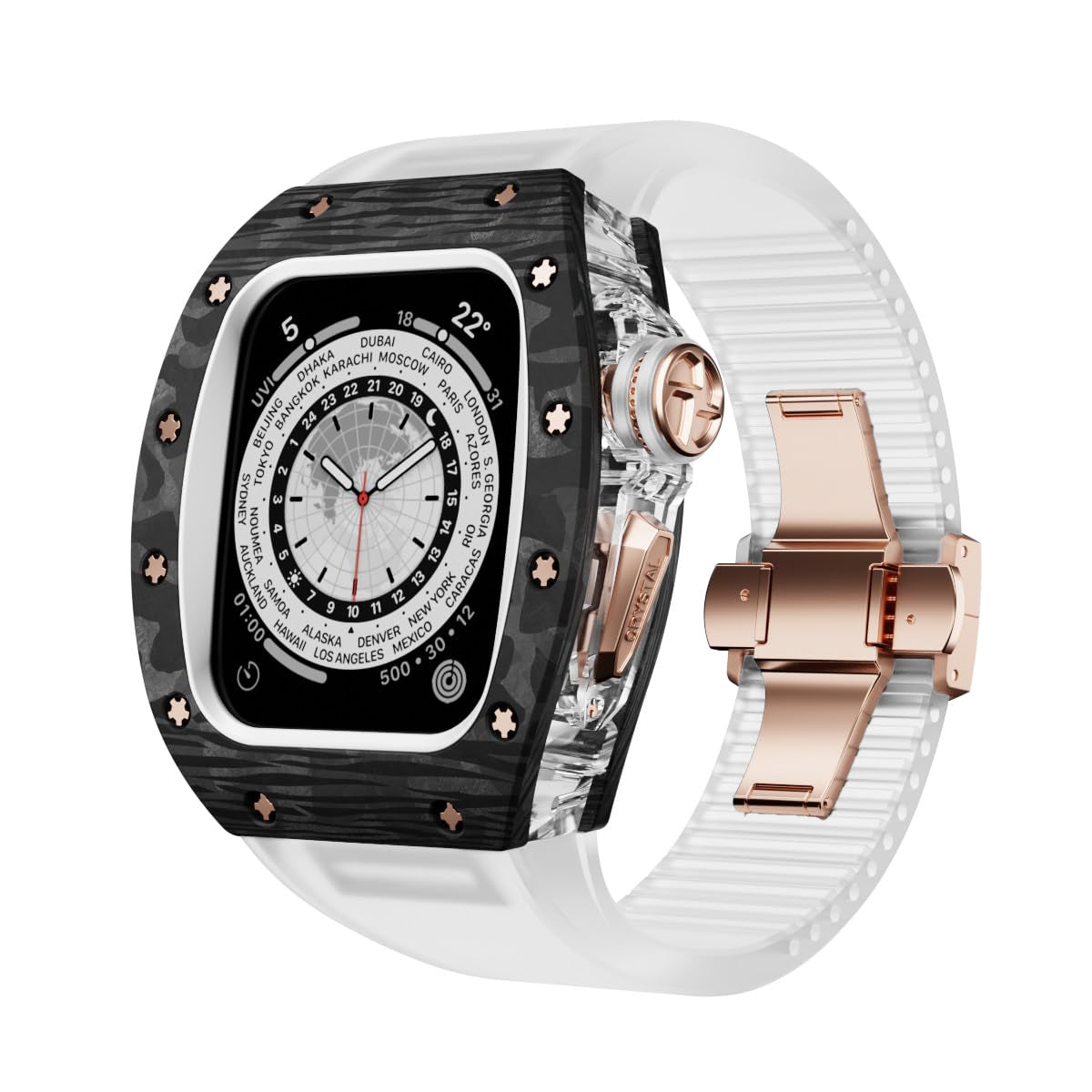 CRYSTAL CF Series 44mm - Case for Apple Watch (Rose Gold)