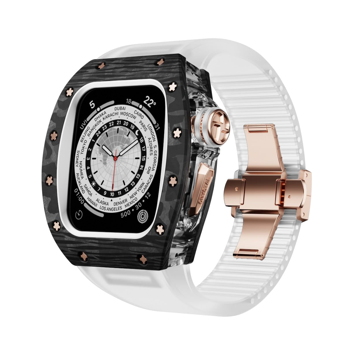 CRYSTAL CF Series 45mm - Case for Apple Watch (Rose Gold)