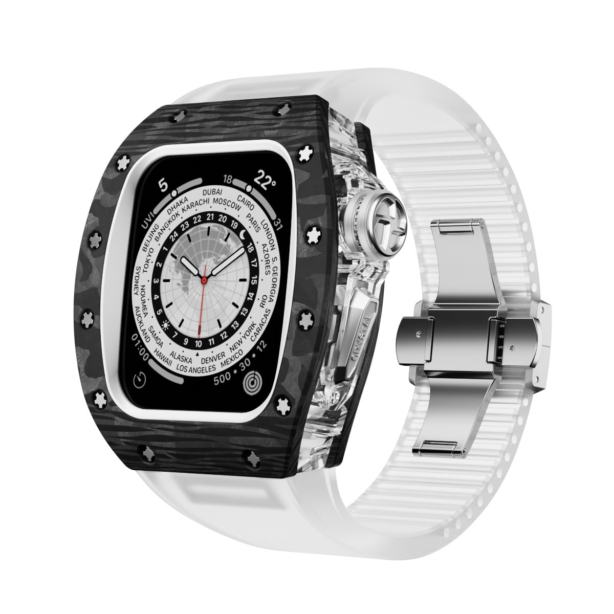 CRYSTAL CF Series 44mm - Case for Apple Watch (Silver)