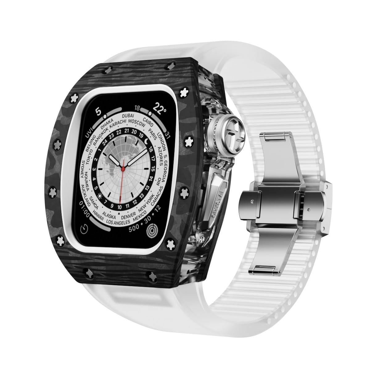 CRYSTAL CF Series 44mm - Case for Apple Watch (Silver)